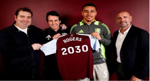 رسميًا.. أستون فيلا يوقع عقدًا جديدًا مع مورجان روجرز حتى 2030